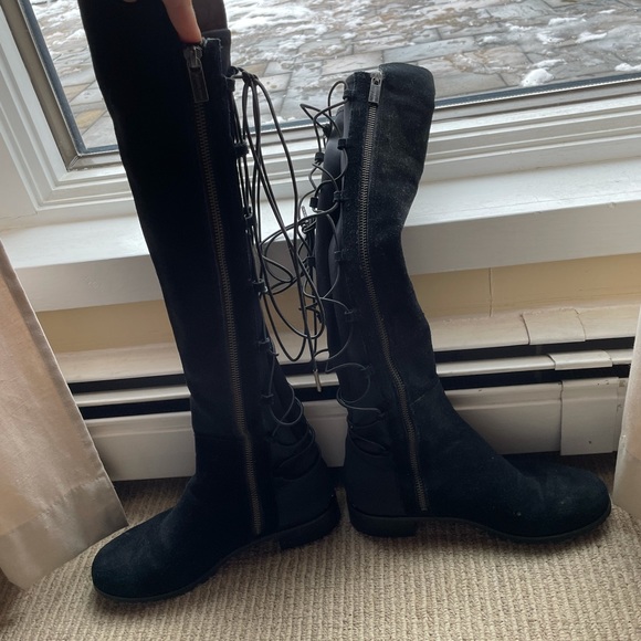 Knee high suede tie up Michael Kors boots - Picture 6 of 9